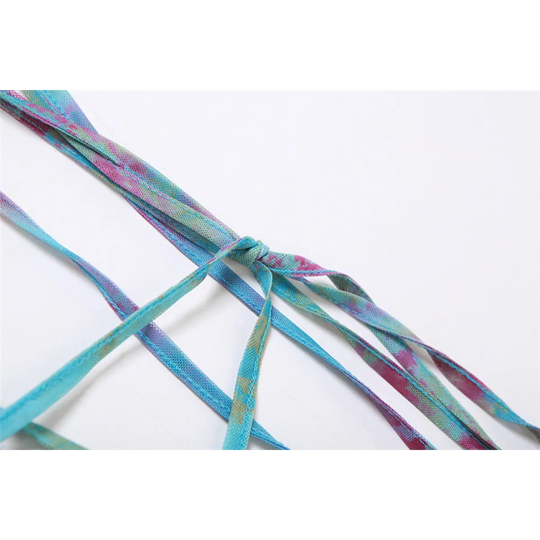 Tie-Dye Fairy Set – Butterfly Crop Top & Wrap Mini Skirt