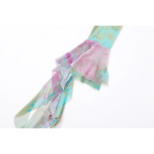 Tie-Dye Fairy Set – Butterfly Crop Top & Wrap Mini Skirt