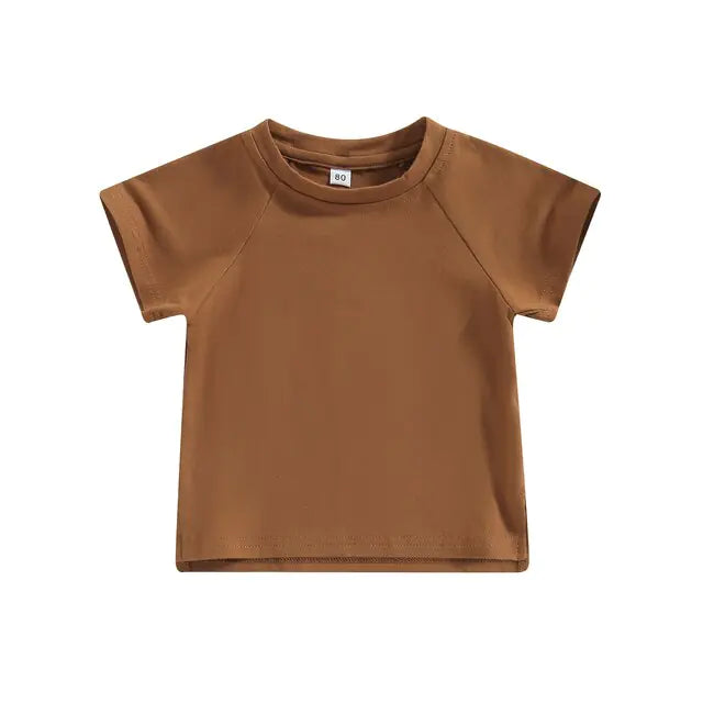 Toddler Kids Baby Girls Boys Summer Casual Tops - # BOAA11510016