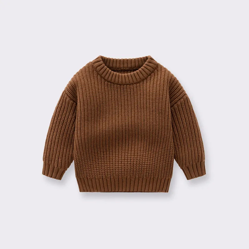 Baby Boys Girls Children Autumn And Winter Loose Knitted Coat Sweater - # BOAA111010001